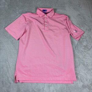 Stitch Golf Shirt Mens Medium Polo Short Sleeve Performance Pink Stretch